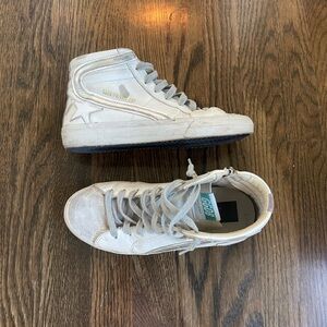 Women’s Golden Goose Slides White Blue and Purple - Size 37